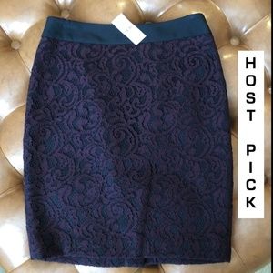 *HP* NWT Elegant Ann Taylor Loft Lace Pencil Skirt